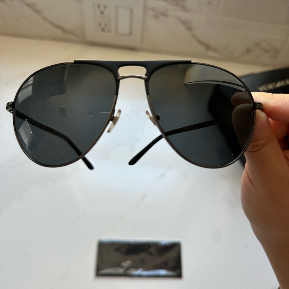 Men's Black Aviator Sunglasses